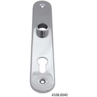 Deurschild Wc binnenzijde 230mm met knop per stuk Rvs gepolijst