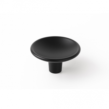 Meubelknop rond Disc - Ø50mm - Hoogte: 27mm - Zwart