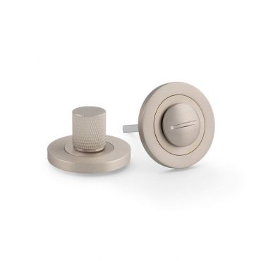 WC-Garnituur set Knurled - Ø50mm - Mat vernikkeld