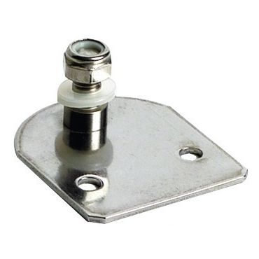 Zijplaatbevestiging Ø8 mm vlak RVS 316 (Inox A4)  60x50 mm