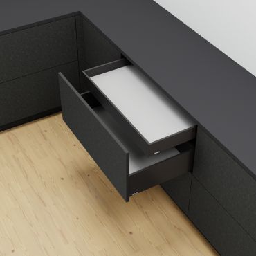 Blum Legrabox binnenlade - Hoogte M (109mm) - 450mm - 70kg - Carbonzwart