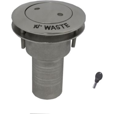 Dek-dop Pop-up met slot Waste A Ø38mm D Ø76mm B 76mm Rvs 316